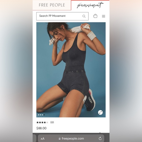 BNWOT Free People Good Karma Runsie in Deepest Navy Blue - Picture 9 of 11